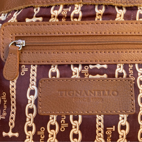 Tignanello • Petite Leather Drawstring Bucket Crossbody Bag & Scarf Bundle - Picture 10 of 14